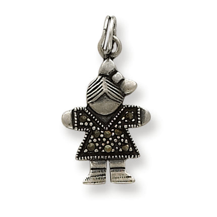 Sterling Silver Girl Charm