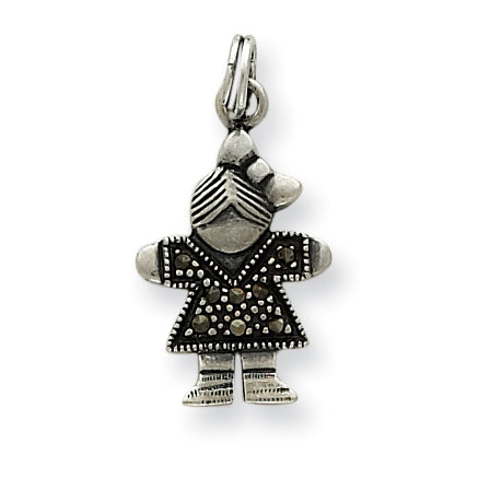 Sterling Silver Girl Charm