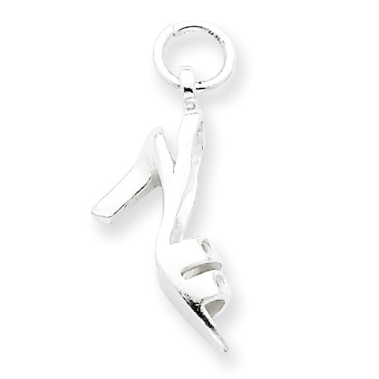 Sterling Silver High Heel Pendant