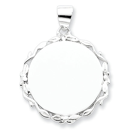 Sterling Silver Fancy Round Pendant
