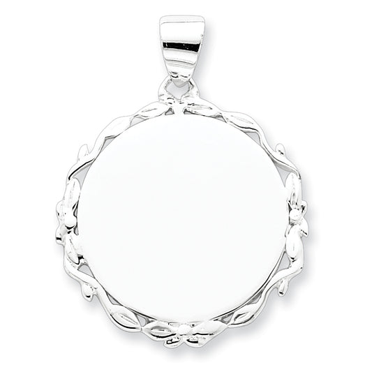 Sterling Silver Fancy Round Pendant