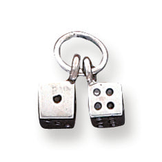 Sterling Silver Antique Dice Charm