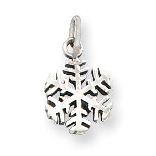 Sterling Silver Antique Snowflake Charm