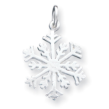 Sterling Silver Polished Snowflake Charm