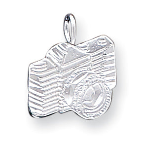 Sterling Silver Diamond Cut Camera Charm