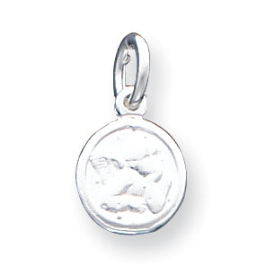 Sterling Silver Cherub Disk Charm