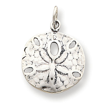 Sterling Silver Antiqued Sand Dollar Pendant