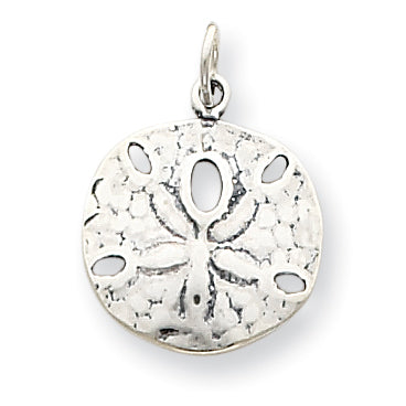 Sterling Silver Antiqued Sand Dollar Pendant