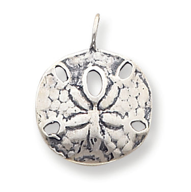 Sterling Silver Antiqued Sand Dollar Charm