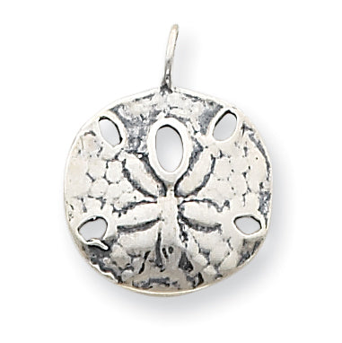 Sterling Silver Antiqued Sand Dollar Charm