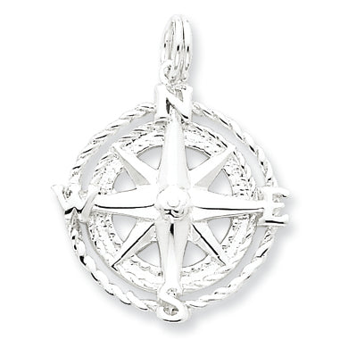 Sterling Silver Compass Charm