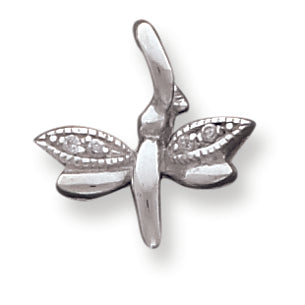Sterling Silver Dragonfly CZ Pendant