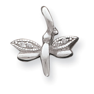 Sterling Silver Dragonfly CZ Pendant