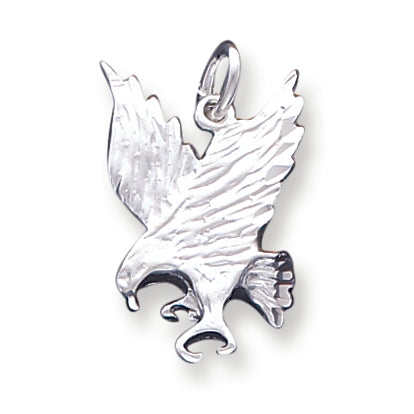 Sterling Silver Diamond Cut Eagle Charm