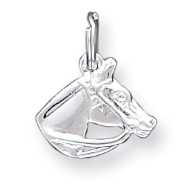 Sterling Silver Horse Head with Bridle Charm