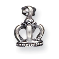 Sterling Silver Antiqued Crown Pendant