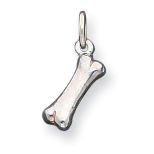 Sterling Silver Polished Bone Charm