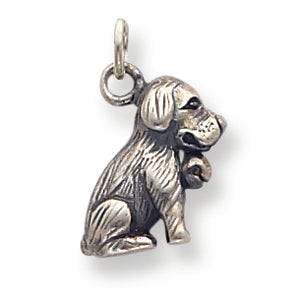 Sterling Silver Antique St. Bernard Charm