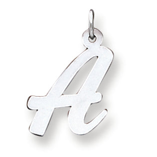 Sterling Silver Large Script Intial A Charm