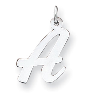 Sterling Silver Large Script Intial A Charm