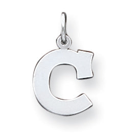Sterling Silver Small Block Intial C Charm
