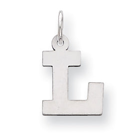 Sterling Silver Small Block Intial L Charm