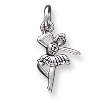 Sterling Silver Antique Ballerina Charm