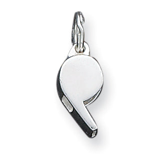 Sterling Silver Polished Whistle Charm