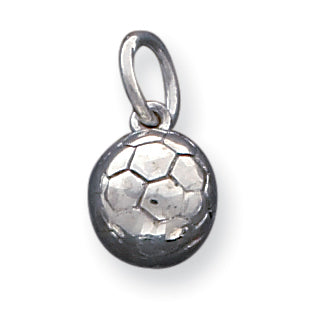 Sterling Silver Antique Soccer Ball Charm