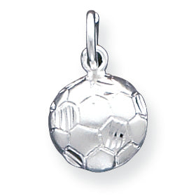 Sterling Silver Diamond Cut Soccer Ball Charm