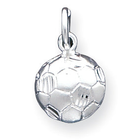 Sterling Silver Diamond Cut Soccer Ball Charm