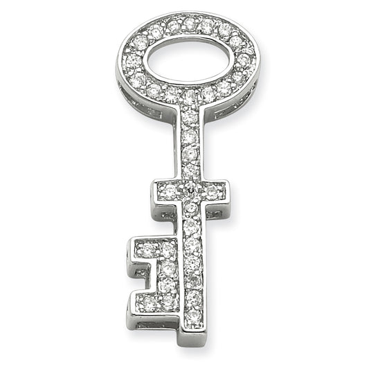 Sterling Silver CZ Key Slide