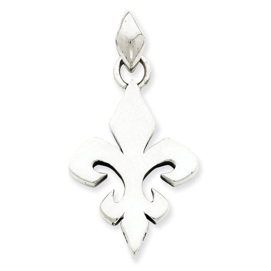 Sterling Silver Gothic Fleur de lis Pendant