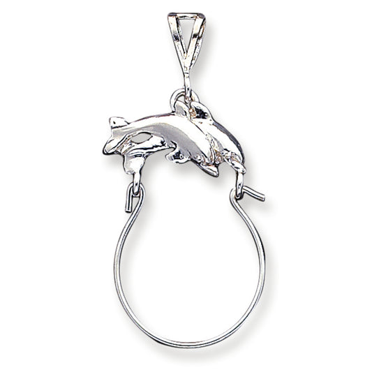 Sterling Silver Dolphin Charm Holder