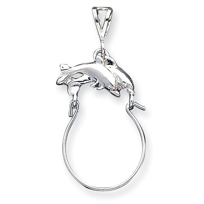 Sterling Silver Dolphin Charm Holder