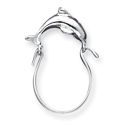 Sterling Silver Dolphin Charm Holder