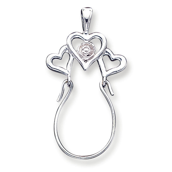 Sterling Silver Heart Charm Holder