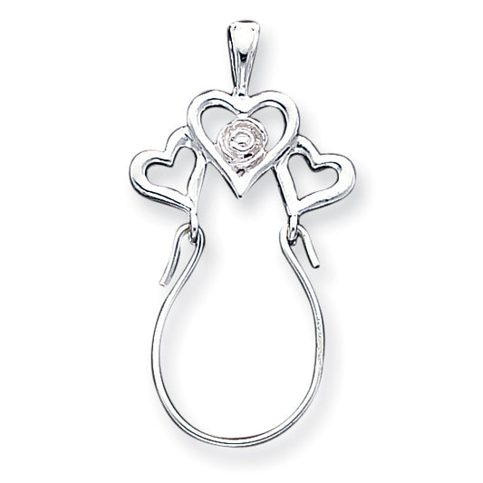 Sterling Silver Heart Charm Holder