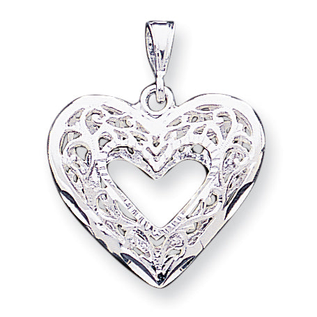 Sterling Silver Filigree Heart Charm
