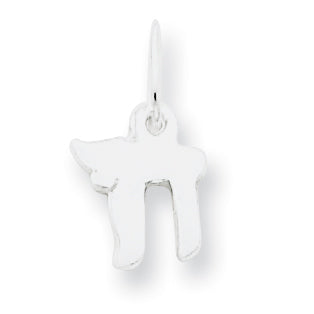 Sterling Silver Small Chai Charm