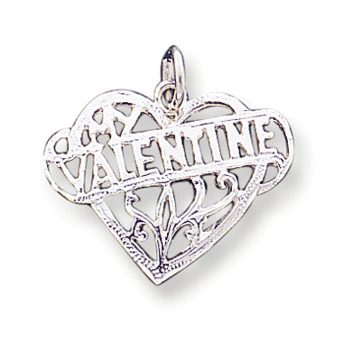 Sterling Silver Valentine Heart Charm