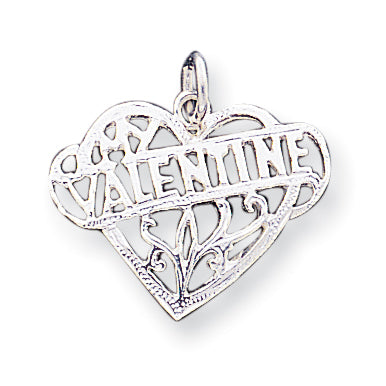 Sterling Silver Valentine Heart Charm