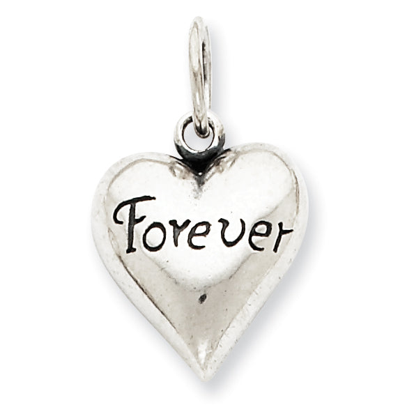 Sterling Silver Antiqued Forever Pendant