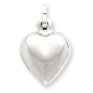 Sterling Silver Puffed Heart Charm