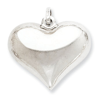 Sterling Silver Puffed Heart Pendant