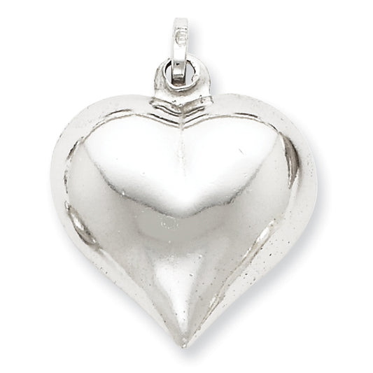 Sterling Silver Puffed Heart Pendant