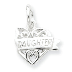 Sterling Silver Heart Daughter Charm