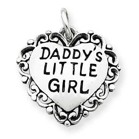 Sterling Silver Antiqued Daddy's Little Girl