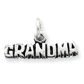 Sterling Silver Antiqued Grandma Charm
