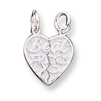Sterling Silver Best Friends 2-piece break apart Heart Charm